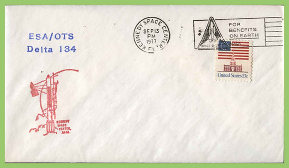 U.S.A. 1977 ESA/OTS Delta 134 cachet cover, Kennedy Space Centre