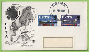 G.B. 1967 EFTA set on Stuart First Day Cover, Liverpool