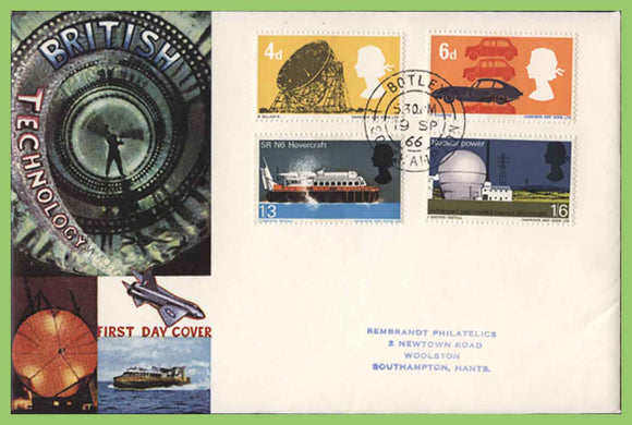 G.B. 1966 Technology phosphor set on Connoisseur First Day Cover, Botley
