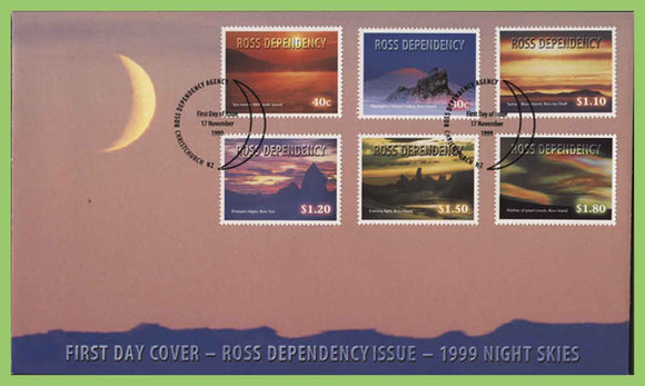 Ross Dependency 1999 Night Skies set on First Day Cover