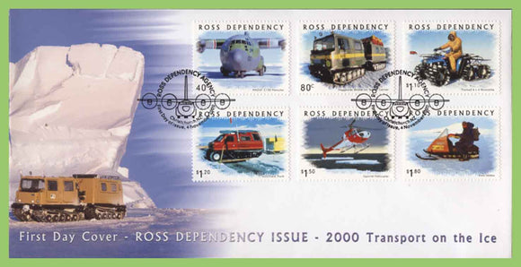 Ross Dependency 2000 Antarctic Transport set on First Day Cover