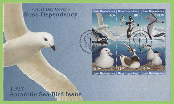 Ross Dependency 1998 Antarctic Sea Bird Issue set on First Day Cover