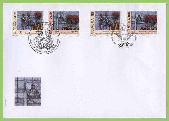 Switzerland / Vatican 2005 500th Anniv of Swiss Papal Guard Joiny issue First Day Cover