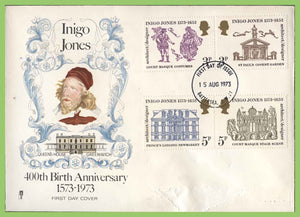 G.B. 1973 Inigo Jones set philart First Day Cover, Battersea