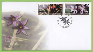 Cyprus 2002 0.26 and 0.31 Flowers ATM (Machine) label stamp First Day cover