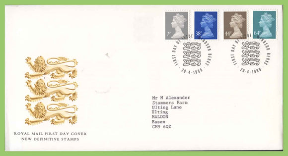 G.B. 1999 Four definitives on Royal Mail First Day Cover, Windsor