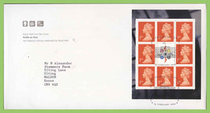 G.B. 1999 Profilr on Print Booklet pane on Post Office First Day Cover, London SW1