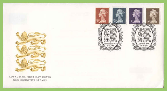 G.B. 1999 High Value definitives on Royal Mail u/a First Day Cover, London SW1