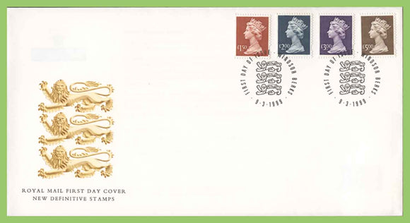 G.B. 1999 High Value definitives on Royal Mail u/a First Day Cover, Windsor
