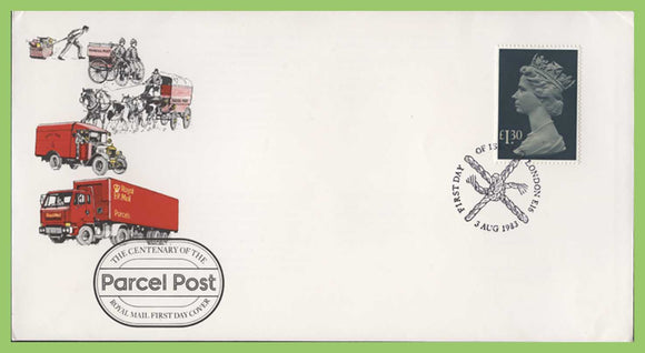 G.B. 1983 Parcel definitive on Royal Mail First Day Cover, London E16