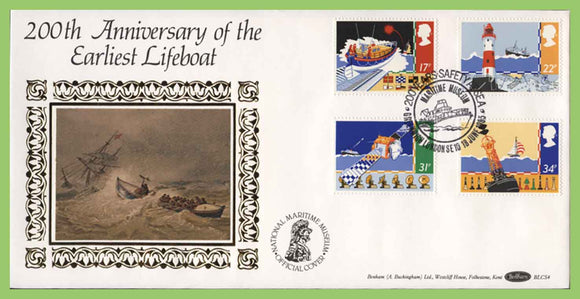 G.B. 1985 safety at Sea set on Benham First Day Cover, London SE10