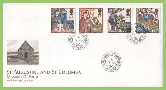 G.B. 1997 Missions of Faith set on Royal Mail First Day Cover, Applecross cds