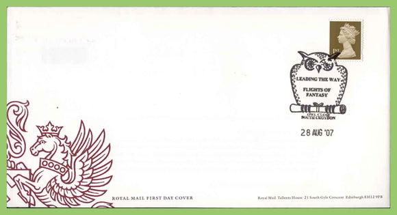 G.B. 2007 1st Class revised PiP text booklet stamp First Day Cover, Owl Close, South Croydon