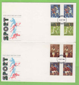 G.B. 1980 Sports G/P set on two on Post Office First Day Cover, Cambridge