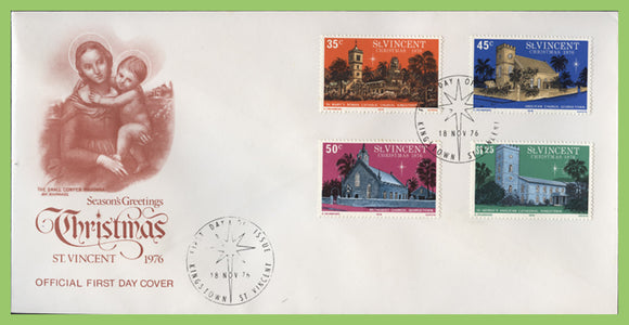 St Vincent 1976 Christmas set on First Day Cover