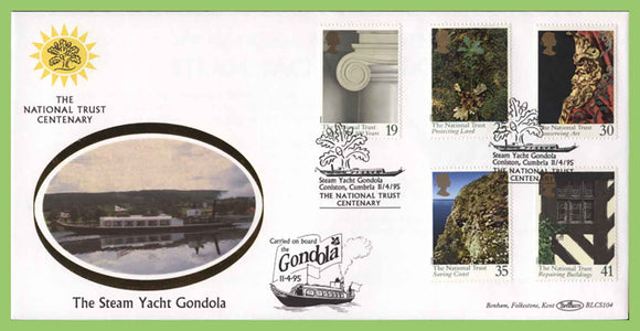 G.B. 1995 National Trust set on Benham,  First Day Cover, Conniston Cumbria