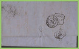 G.B. 1865 Queen Victoria 4d pl8 on cover to France, Neumeral cancel