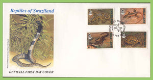 Swaziland 1992 Reptiles set on First Day Cover