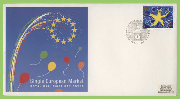 G.B. 1992 Single European Market on Royal Mail First Day Cover, Westminster