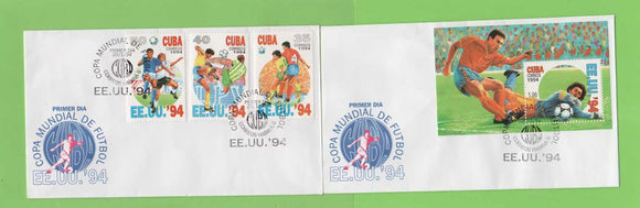 Cuba 1994 Football World Cup stamps on two First Day Covers