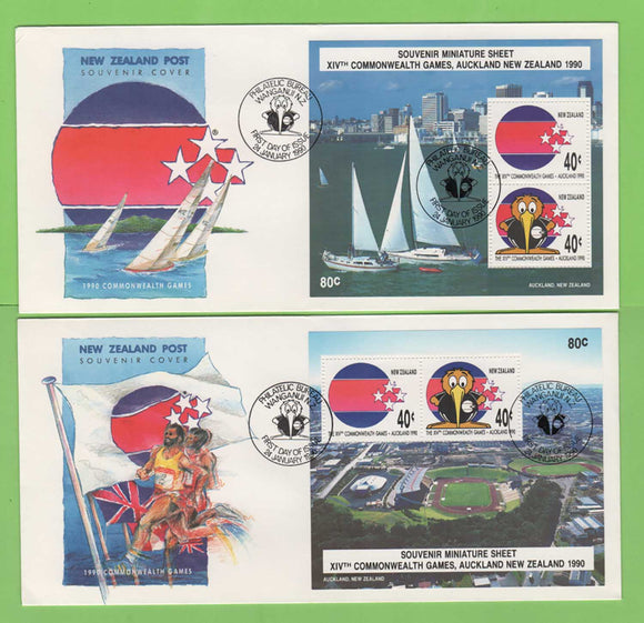 Australia 1990 Commonwealth Games, Two miniature sheets on First Day Covers