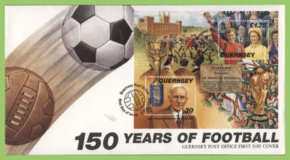 Guernsey 1998 150th Anniv of the Cambridge Rules for Football M/S First Day Cover