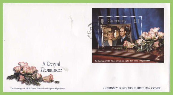 Guernsey 1999 Royal Wedding miniature sheet First Day Cover