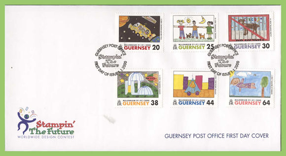 Guernsey 2000 New Millennium. Stampin' the Future set on First Day Cover