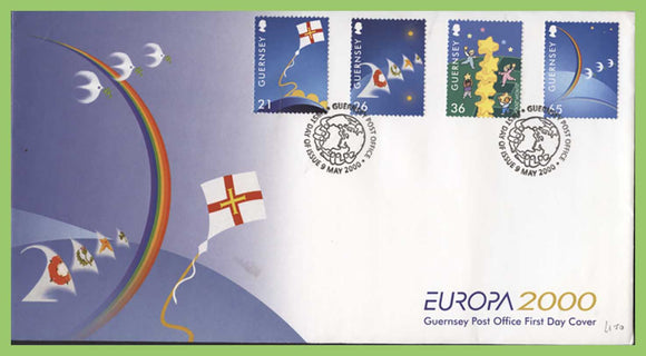 Guernsey 2000 Europa set on First Day Cover