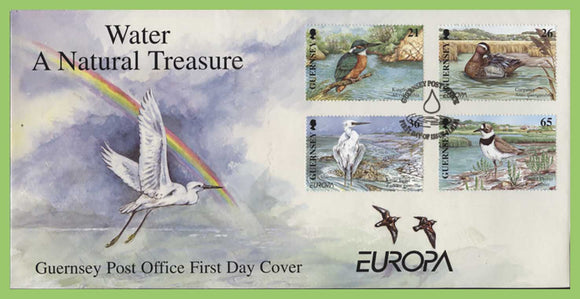 Guernsey 2001 Europa. Water Birds set on First Day Cover