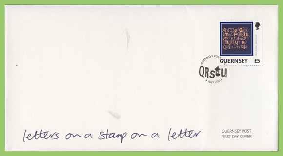 Guernsey 2003 Letters of Alphabet £5.00 stamp on First Day Cover
