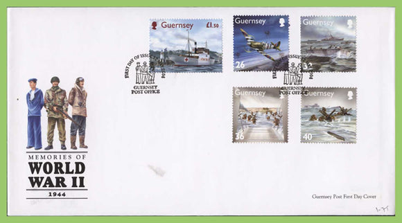 Guernsey 2004 Memories of the Second World War (2nd issue) set on First Day Cover