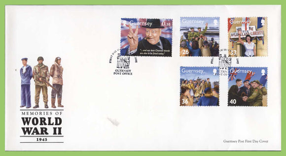 Guernsey 2005 Memories of the Second World War (3rd issue) set on First Day Cover