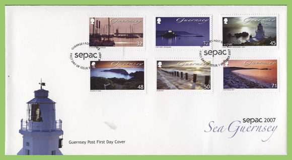 Guernsey 2007 Sea Guernsey (1st series) set on First Day Cover