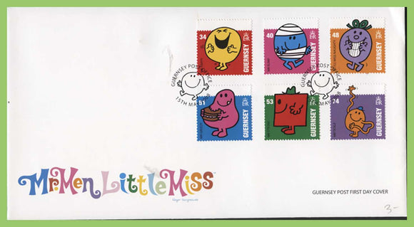 Guernsey 2008 Mr. Men and Little Miss Series set on First Day Cover