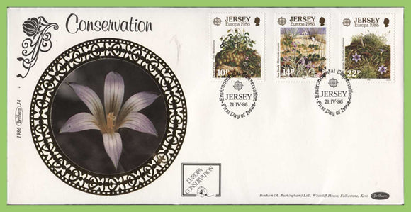 Jersey 1986 Europa. Environmental Conservation set First Day Cover