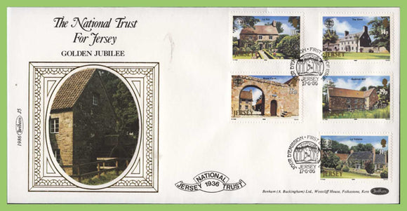 Jersey 1986 50th Anniv of National Trust set First Day Cover