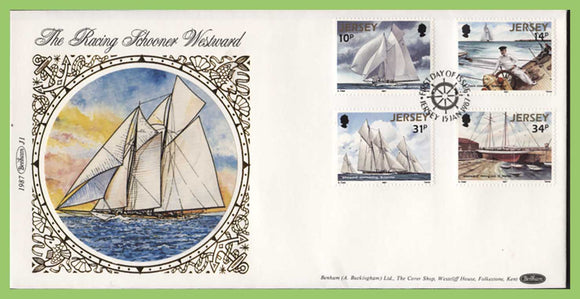 Jersey 1987 The Racing Schooners set First Day Cover