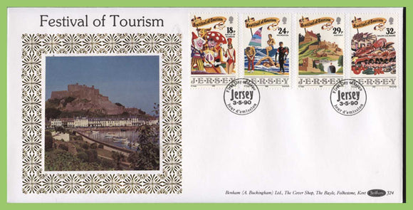 Jersey 1989 Festival of Tourism set silk First Day Cover