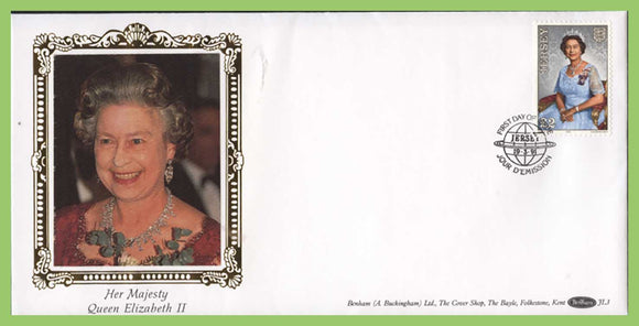 Jersey 1991 Queen Elizabeth II £2 stamp silk First Day Cover