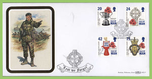 Isle of Man  1996 75th Anniv of Royal British Legion set silk First Day Cover