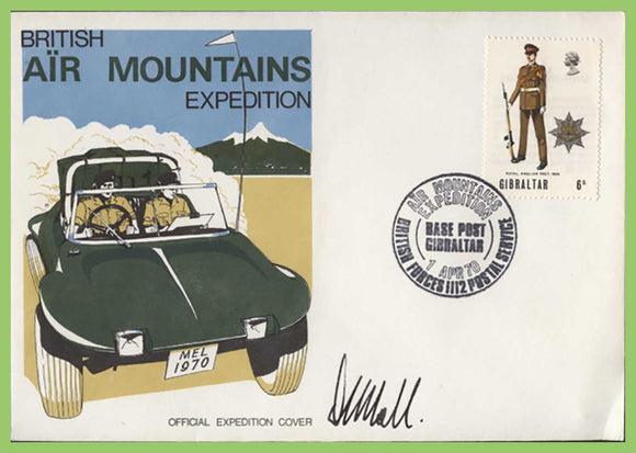 Gibraltar 1970 British Air Mountain Expedition signed cover