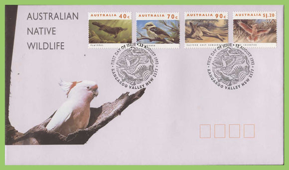 Australia 1993 Native Wildlife set on First Day Cover