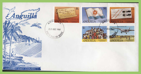 Anguilla 1980 Separation from St. Kitts set First Day cover