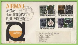 Papua New Guinea 1970 42nd A.N.Z.A.A.S. Congress set on First Day Cover