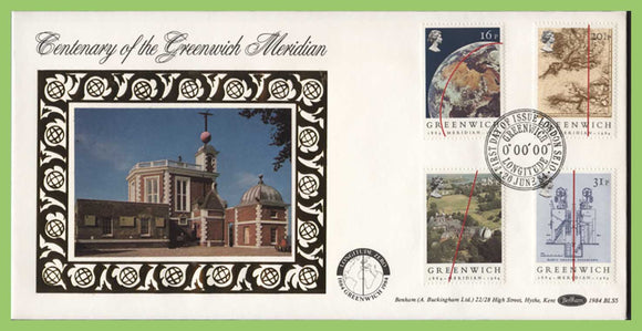 G.B. 1984 Greenwich Meridian set on Benham First Day Cover, London SE10