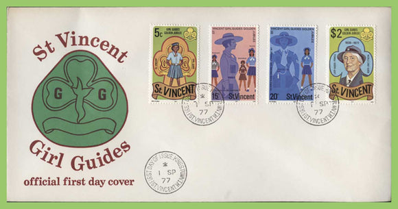 St Vincent 1977 Girl Guides set on First Day Cover