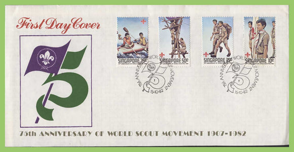 Singapore 1982 75th Anniversary of Scouting set on First Day Cover
