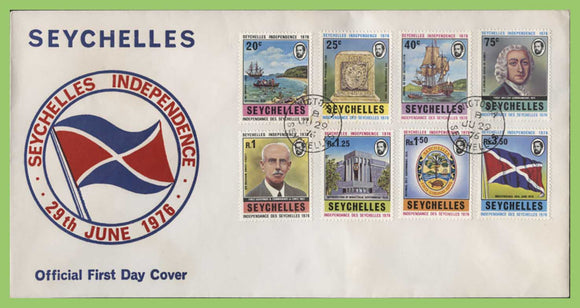 Seychelles 1976 Independence set on First Day Cover