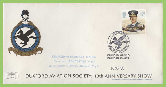 G.B. 1986 Duxford Aviation Society 10th Anniversary commemorative cover